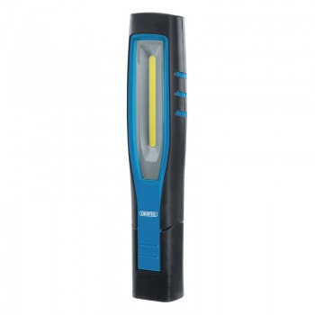 COB/SMD LED Rechargeable Inspection Lamp, 10W, 1,000 Lumens, Blue, 1 x USB Cable, 1 x Charger