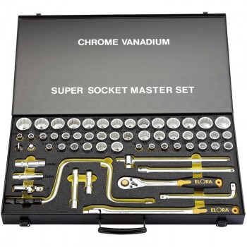 Metric, Whitworth and Imperial Socket Set, 1/2&rdquo; Sq. Dr. (58 Piece)