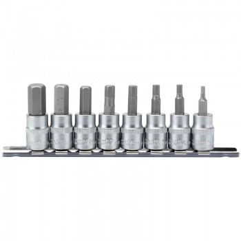 Metric Hex. Socket Bit Set, 3/8&rdquo; Sq. Dr., 48mm (8 Piece)