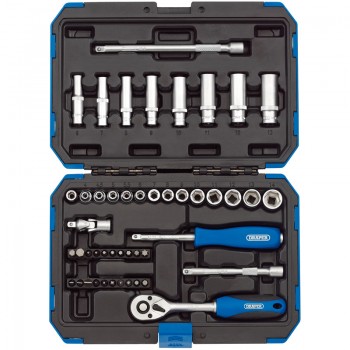 Metric Socket Set, 1/4&rdquo; Sq. Dr. (47 Piece)
