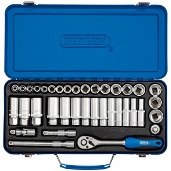 Metric Socket Set, 3/8&rdquo; Sq. Dr. (37 Piece)
