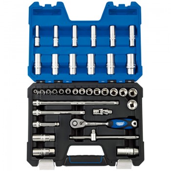 Metric Socket Set, 3/8&rdquo; Sq. Dr. (36 Piece)