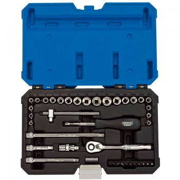 Combined MM/AF Socket Set, 1/4&rdquo; Sq. Dr. (40 Piece)