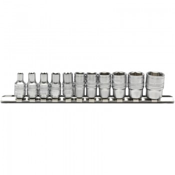 Imperial Socket Set on a Metal Rail, 1/4&rdquo; Sq. Dr. (11 Piece)
