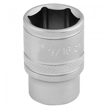 6 Point Imperial Socket, 3/8&rdquo; Sq. Dr., 9/16&rdquo;