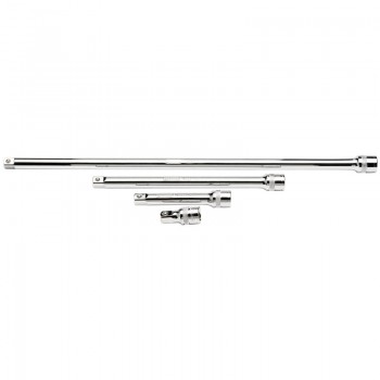 Extension Bar Set, 1/2&rdquo; Sq. Dr., Polished Chrome (4 Piece)