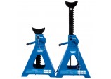 Pair of Pneumatic Rise Ratcheting Axle Stands, 5 Tonne
