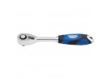 Soft Grip Reversible Ratchet, 1/4&rdquo; Sq. Dr., 72 Tooth