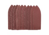 Hook and Loop Finger Sander Sheets, 67 x 67 x 22mm, 80 Grit (Pack of 10)