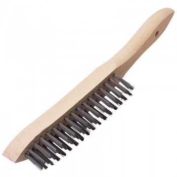 Heavy Duty 3 Row Wire Scratch Brush, 310mm