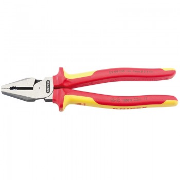 Knipex 02 08 225UKSBE VDE Fully Insulated High Leverage Combination Pliers, 225mm