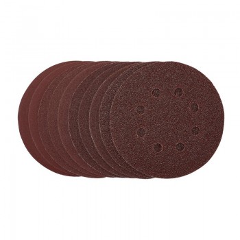 Sanding Discs, 125mm, Hook & Loop, Assorted Grit, (Pack of 10)