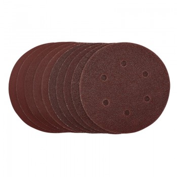 Sanding Discs, 150mm, Hook & Loop, Assorted Grit, (Pack of 10)