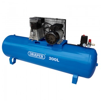 Stationary Belt-Driven Air Compressor, 200L, 2.2kW
