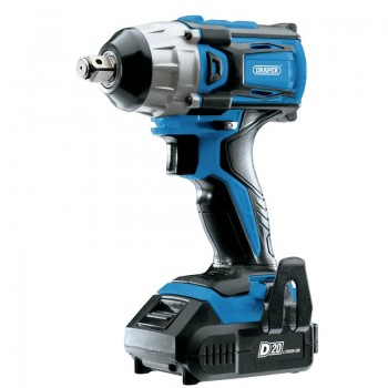 D20 20V Brushless Impact Wrench, 1/2&rdquo; Sq. Dr., 250Nm, 2 x 2.0Ah Batteries, 1 x Charger