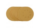 Gold Sanding Discs with Hook & Loop, 125mm, 320 Grit (Pack of 10)