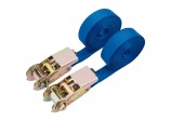 Ratcheting Tie Down Straps, 4.5m x 25mm, 400kg (2 Piece)