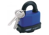 Laminated Steel Padlock and 2 Keys with Hardened Steel Shackle and Bumper, 54mm