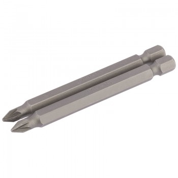 PZ Type Insert Bit, 1/4&rdquo; Hex, 75mm Long, No.1 (Pack of 2)