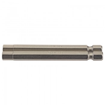 Hexagonal Insert Bit, 6mm, 1/4&rdquo; Hex, 75mm Long (Pack of 2)