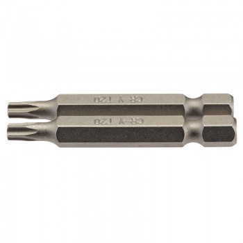 Draper TX-STAR® Insert Bit, 1/4&rdquo; Hex, 50mm Long, T20 (Pack of 2)