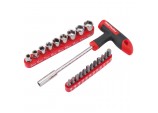 T Handle Driver with Socket and Bits Set (22 Piece)