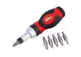 Ratcheting Screwdriver and Bit Set (6 Piece)