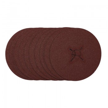 Fibre Sanding Discs, 125mm, 60 Grit, (Pack of 10)