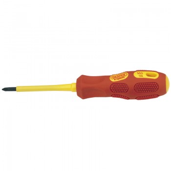 VDE Approved Fully Insulated Cross Slot Screwdriver, No.1 x 80mm (Sold Loose)