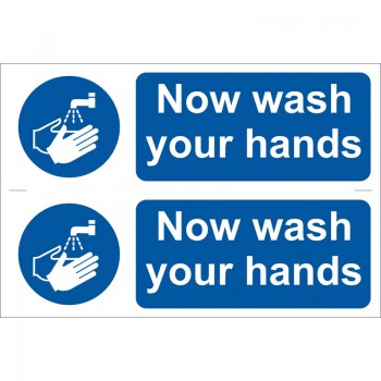Wash Your Hands&rsquo; Mandatory Sign (Pack of 2)