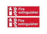 Fire Extinguisher&rsquo; Fire Equipment Sign (Pack of 2)