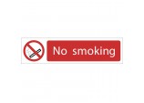No Smoking&rsquo; Prohibition Sign, 200 x 50mm