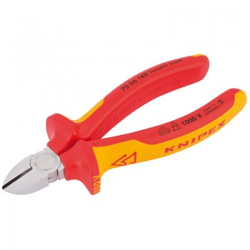 Knipex 70 06 140 SBE Fully Insulated Diagonal Side Cutter, 140mm