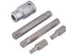 Spline Bit Set, 1/2&rdquo; Sq. Dr. (5 Piece)