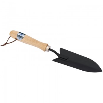 Carbon Steel Transplanting Trowel with Hardwood Handle