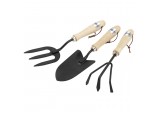 Carbon Steel Hand Fork, Cultivator and Trowel with Hardwood Handles