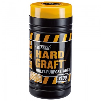 Draper &rsquo;Hard Graft&rsquo; Multi-Purpose Wipes (Tub of 100)