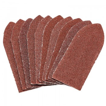 Hook and Loop Aluminium Oxide Sanding Sheets, 32 x 92mm, 60 Grit (Pack of 10)