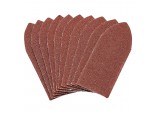 Hook and Loop Aluminium Oxide Sanding Sheets, 32 x 92mm, 80 Grit (Pack of 10)