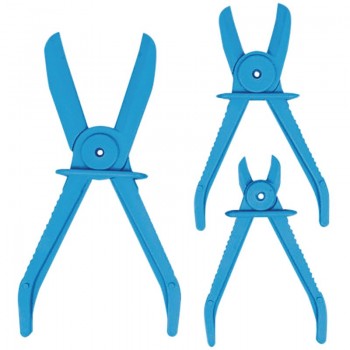 Flexible Hose Clamp Set with 90 Degree Jaws (3 Piece)