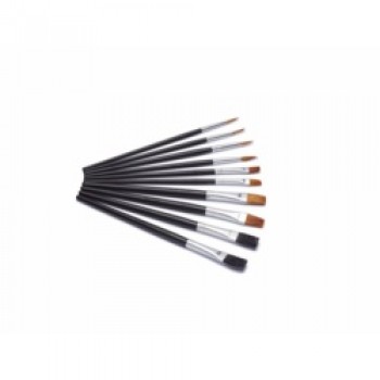 Seriously Good Flat Artist Paint Brushes - Pack 10