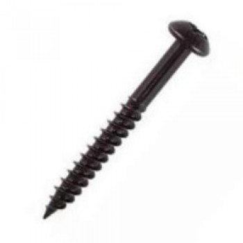 Round Head Blk Screws, Pack of 10 - 4x20mm