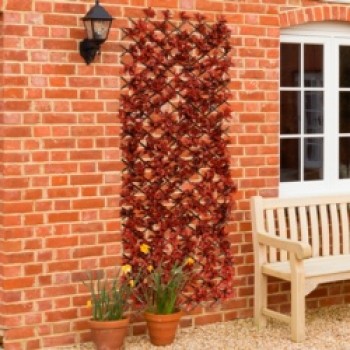 Expanding Artificial Trellis - Red Leaves 180cm x 60cm