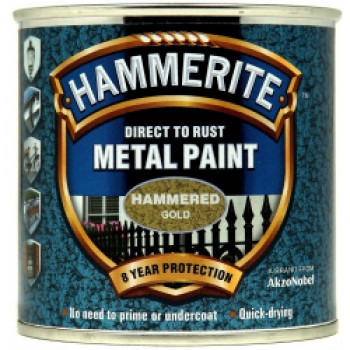 Metal Paint Hammered 250ml - Gold