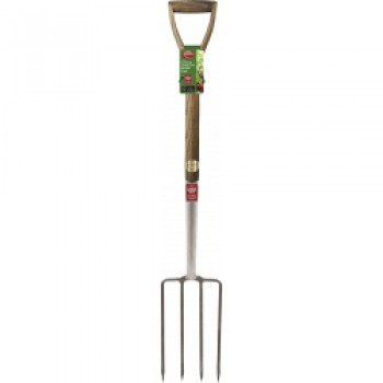 Ash Handle Stainless Steel Border Fork - Length: 95cm