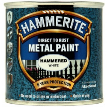 Metal Paint Hammered 250ml - White