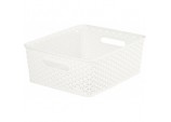 Nestable Rattan Basket Vintage White - 4L