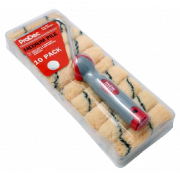 4 Medium Pile Mini Roller & Frame - Pack 10