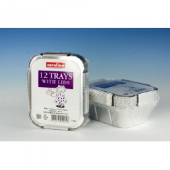 Foil Trays With Lids - Mini, Pack 12