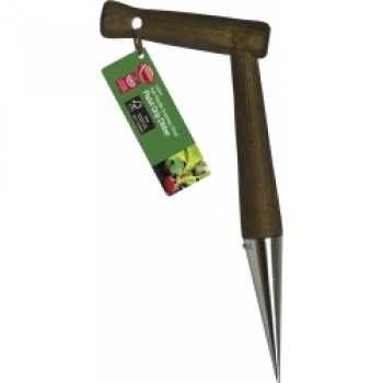 Ash Handle Stainless Steel Pistol Grip Dibber